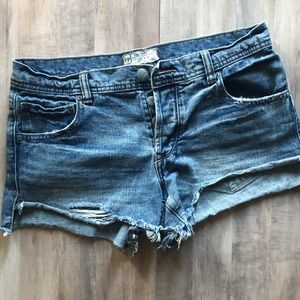 Free People blue jean shorts